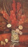 Vincent Van Gogh Vase with Red Gladioli (nn04) oil painting artist